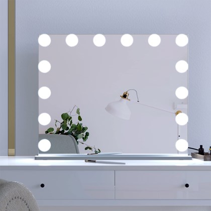 14 Bulbs LED Makeup Mirror Flat Base - 80x60cm