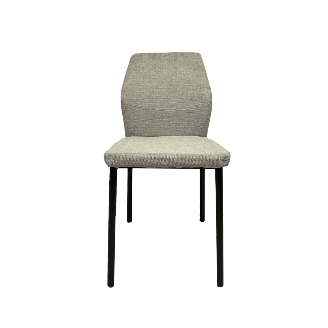 Grey Dining Chair With Matt Black Legs
