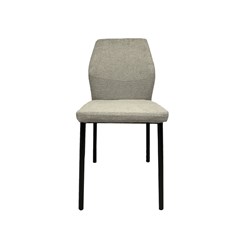 Grey Dining Chair With Matt Black Legs
