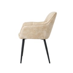 Dining Chair Light Brown Microfiber