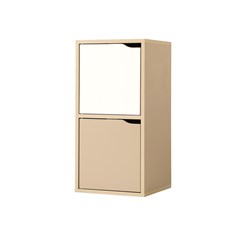 Miracle 2 Door Cabinet Dove Grey White Wood