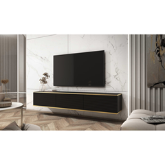 TV Unit MDF Wall Mounting 175 – Black