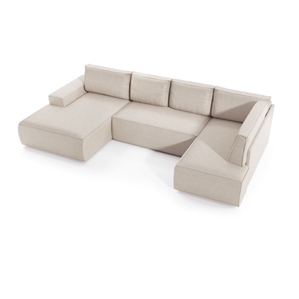 Corn Sofa Bed 140 with Chaise Left – Light Beige