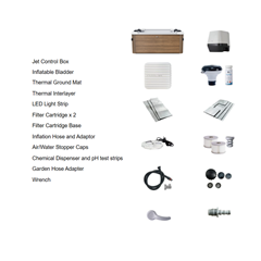 Jet SPA Square Hot Tub