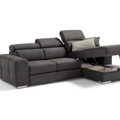 L-shaped Sofa Bed 2-Seater With Chaise Lounge Right 00527-R28