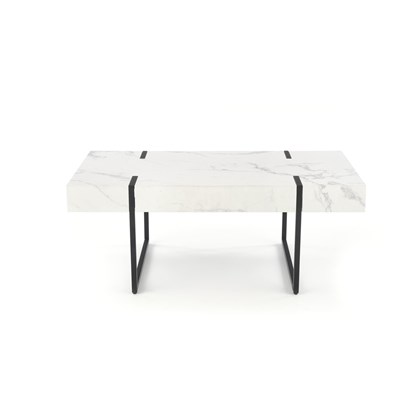 Coffee Table - White Marble & Black