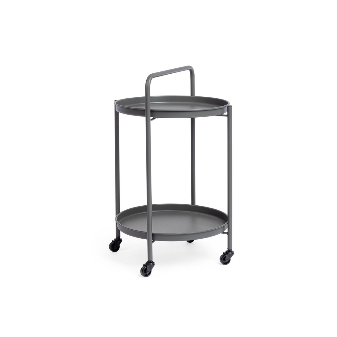 Dark Grey Twin Trolley W-Tray