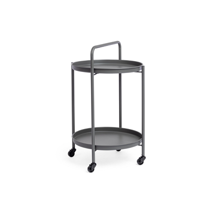 Dark Grey Twin Trolley W-Tray