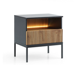 Bedside Table Wotan Oak-Black