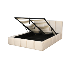 Upholstery Bed with Gaslift – Beige