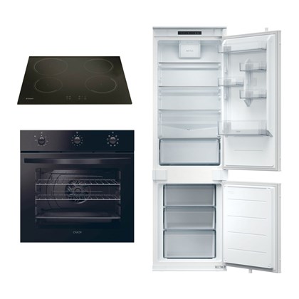 Set of Induction Hob  with Electric Oven and Built in Fridge