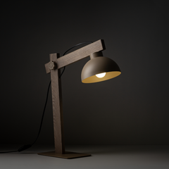 Bedside Lamp 1xE27 – Sabia Wood & Metal