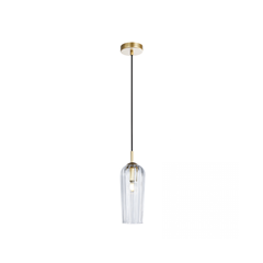 Pendant Glass Clear Glass 1XE14
