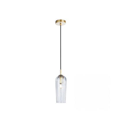 Pendant Glass Clear Glass 1XE14