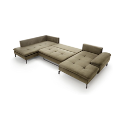 Corner Sofa Bed with Chaise Right – Olive