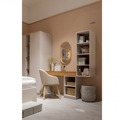 Bookcase – Cashmere & Caramel Oak 40x120