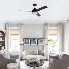 Matte Black Decorative Ceiling Fan