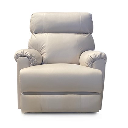Manual Recliner Chair Beige PU 92x90x105