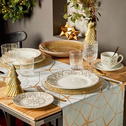 Dinner Set 18 Pcs Atollo Porcelain Beige