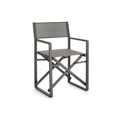Dark Grey Aluminium Outdoor Garden Chair