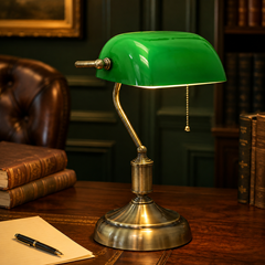Table Lamp E27 - Bronze & Green