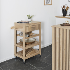 Trolly Table Wood – Natural Brown