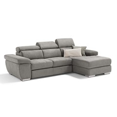 Sofa Bed Chaise Longue Adjustable Headrests and Container