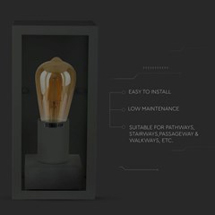 Wall Light Matt Black  Glass IP44