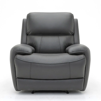 Manual Motion Recliner Sofa 1 Seater Grey