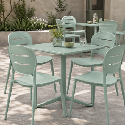 Polypropylene Outdoor Chair- Green Pastel