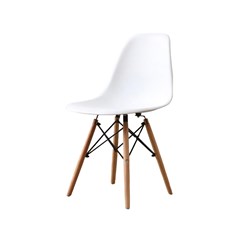 Dining Chair PP Wood - White