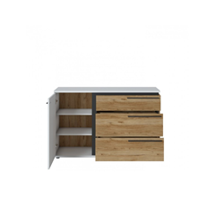 Chest Drawers 1D – White & Oak
