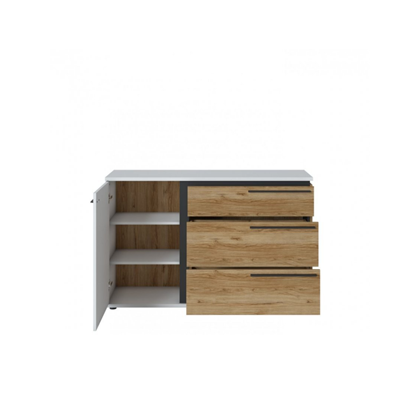 Chest Drawers 1D – White & Oak