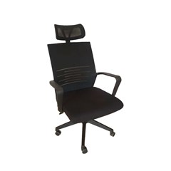 Black Chair with Mesh Back