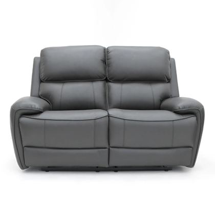 Manual Motion Recliner Sofa 2 Seater Grey