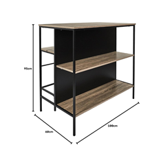 Kitchen Island Set with 2 Stools