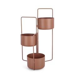 Flower Holder Keyra Brown Round 3P 45X68