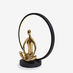 Figurine Table Lamp - Gold & Black