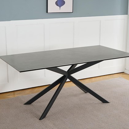 Dining Table Dark Grey Ceramic