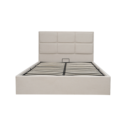 Upholstered Bed with Gas Lift 140X200-Cream