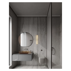 Wall Light Sandy Gold Metal and Clear Line Glass IP20
