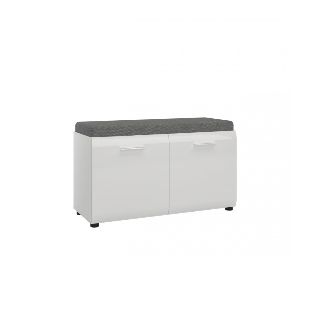 2 Doors Shoe Cabinet Low – Alpine White & Grey