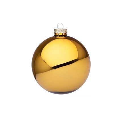 Shiny Rich Gold Glass Ball 6cm