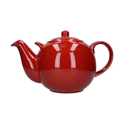 London Pottery 10 Cup Globe Teapot Red