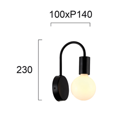 Modern & Vanguard Wall Lamp E27