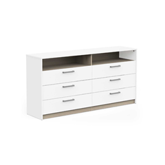 Bedroom Set 140x200 – Matt White & Kronberg Oak
