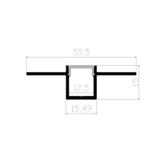 Aluminium Profile For Led Strip Gray