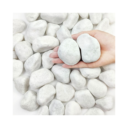 Pebbles Unpolished 20kg Bag – White 4-7 cm