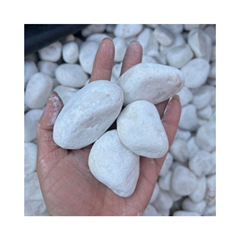 Pebbles Unpolished 20kg Bag – White 4-7 cm