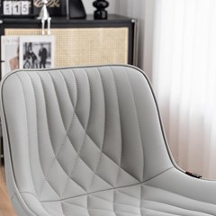 Grey Barstool – Matt Black Base